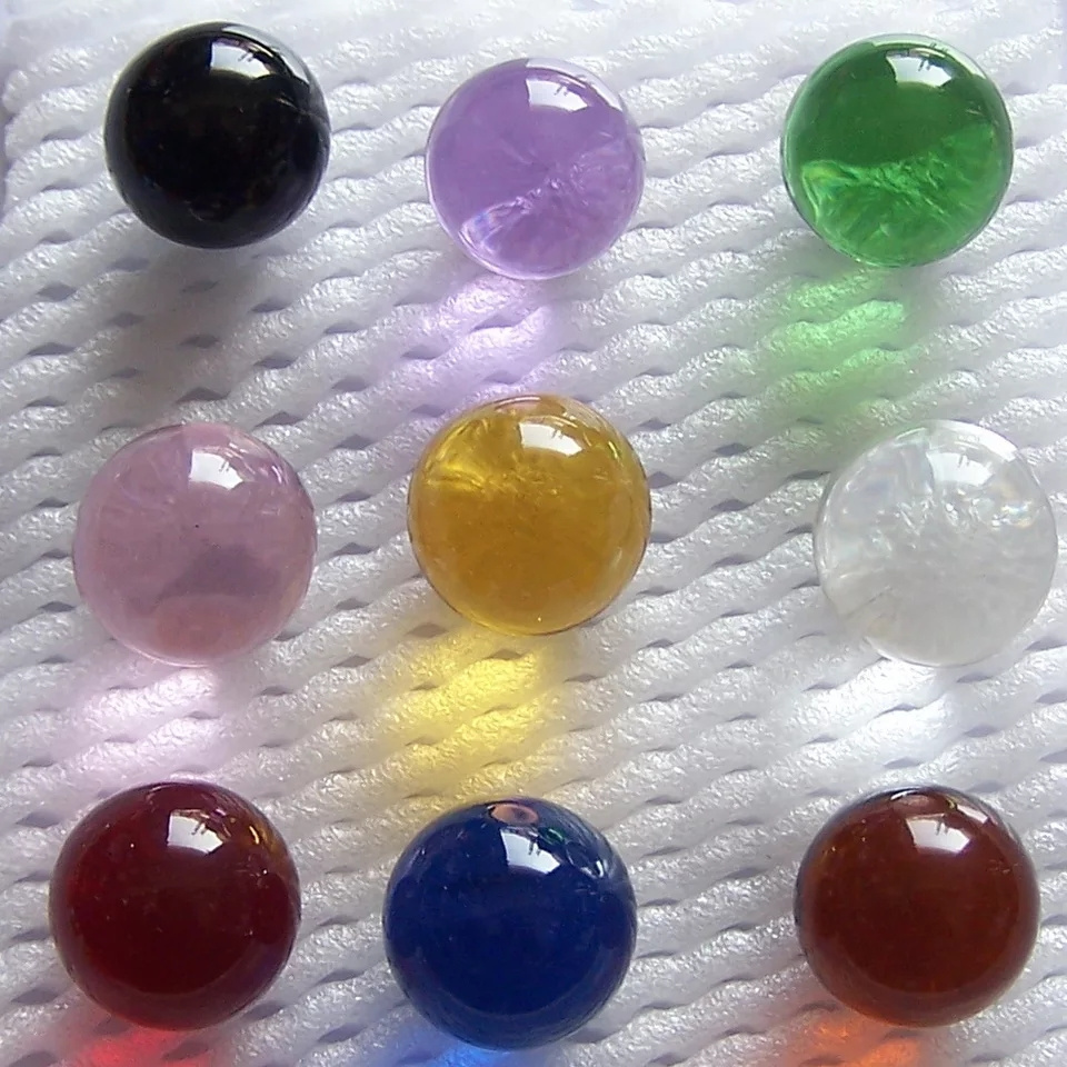 solid clear colored crystal marbles small borosilicate glass balls