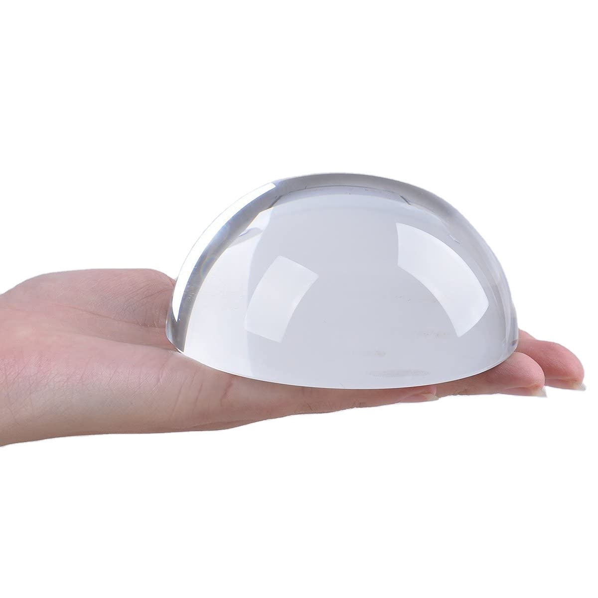 Factory Wholesale High Quality Newspaper Magazines Dome Magnifier Sphere Crystal Optical Glass Half Ball