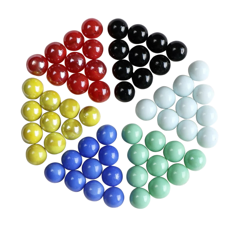 Popular Game Toy Props 14mm 16mm 25mm Round Multicolor Custom Solid Colored Glass Marble Balls