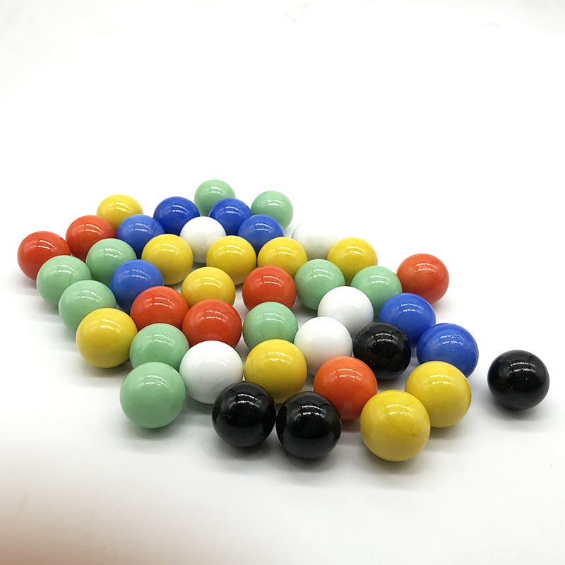 Popular Game Toy Props 14mm 16mm 25mm Round Multicolor Custom Solid Colored Glass Marble Balls