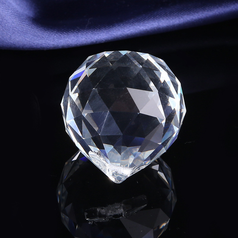 15mm 20mm 30mm 40mm 50mm 80mm 100mm chandelier color Prism clear Faceted diamond hanging Crystal Glass Balls With Holes