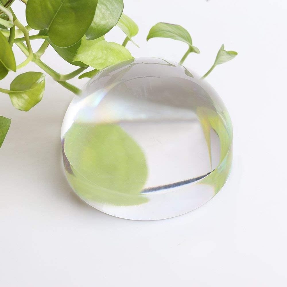 Factory Wholesale High Quality Newspaper Magazines Dome Magnifier Sphere Crystal Optical Glass Half Ball