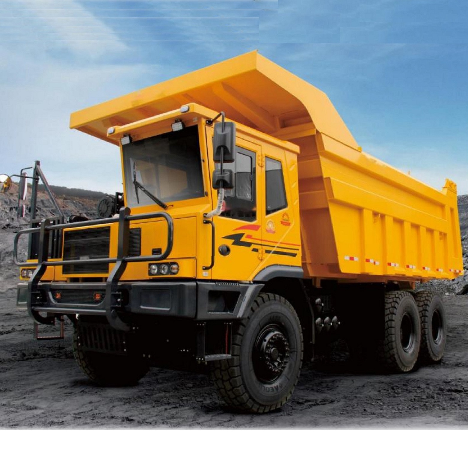 Heavy duty 93Ton 310kW 450kW Electric Mining Dump Truck 30CBM Box 6x4 drive Permanent magnet synchronous 282kWh Lithium Battery