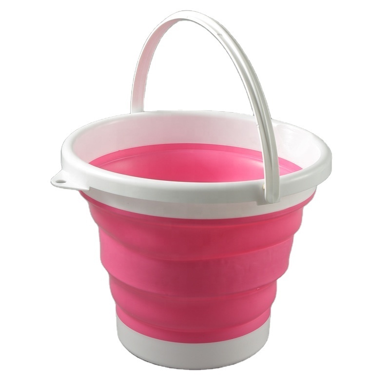 3L 5L 10L 13L 15L Silicone Portable Cleaning Mop Bucket Collapsible Water Bucket Camping Fishing Folding Plastic Bucket