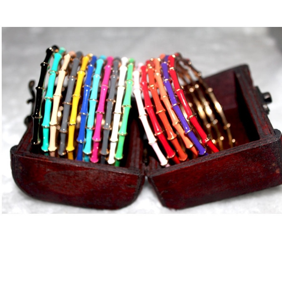 BANGLES Bangle Bracelet Unisex Jewelry Fashion Vintage Acrylic 20pcs Unisex Accessories Enamel Bamboo Zinc Alloy Stainless Steel