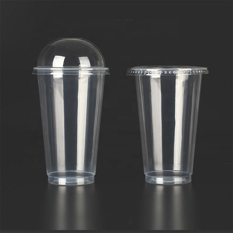 Eco Friendly Cheap Handle Outdoor Party Beverage Plastic Cup Raw Material Juice Soda Water Beer Tea Plastic Paper Coffee Cups