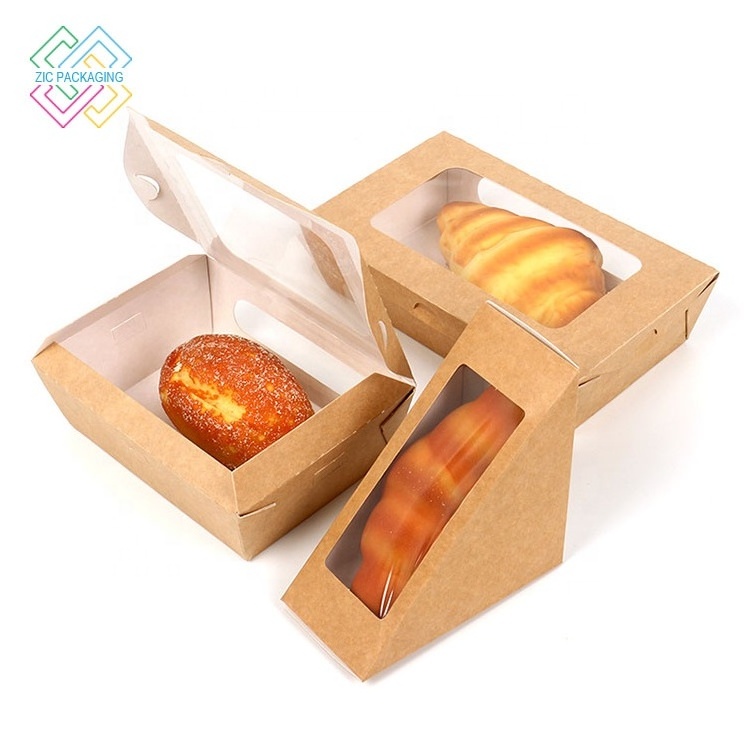 custom take out fast food packaging paper boxes disposable take away kraft salad paper lunch box