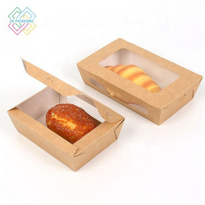 custom take out fast food packaging paper boxes disposable take away kraft salad paper lunch box