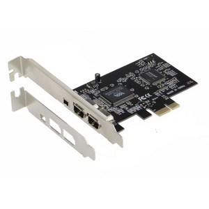 PCIe 3 Ports 1394A Firewire Expansion Card PCI Express to IEEE 1394 Adapter Controller 2 x 6 Pin And 1 x 4 Pin For Desktop PC