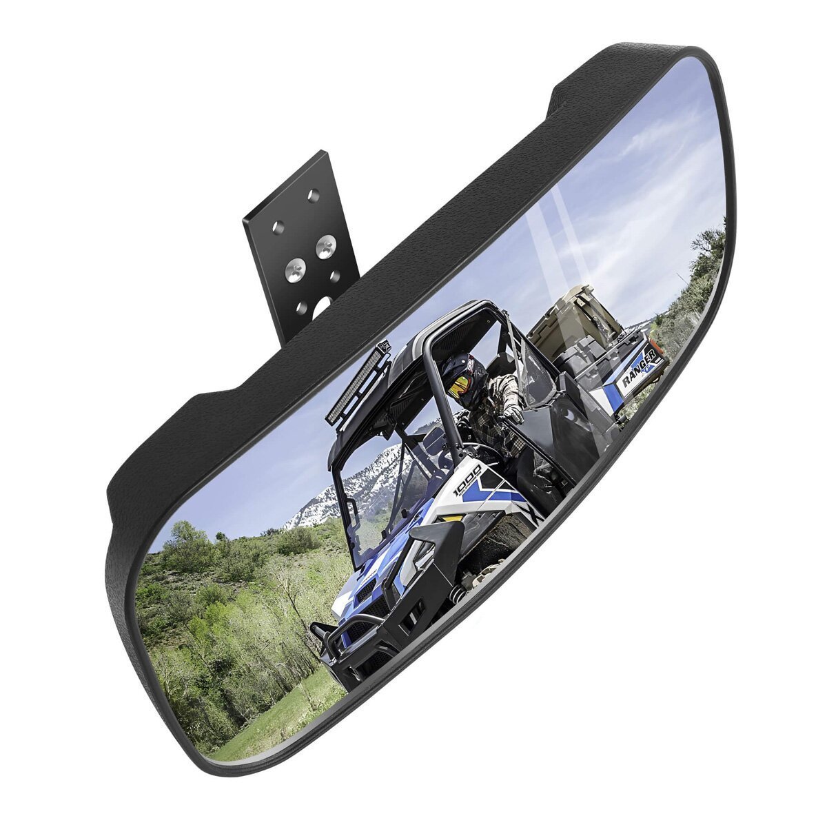 Polaris Ranger Rear View Mirror, HD Center Rear View Mirror for Polaris Ranger on the Factory Drop Down Mounting Tab