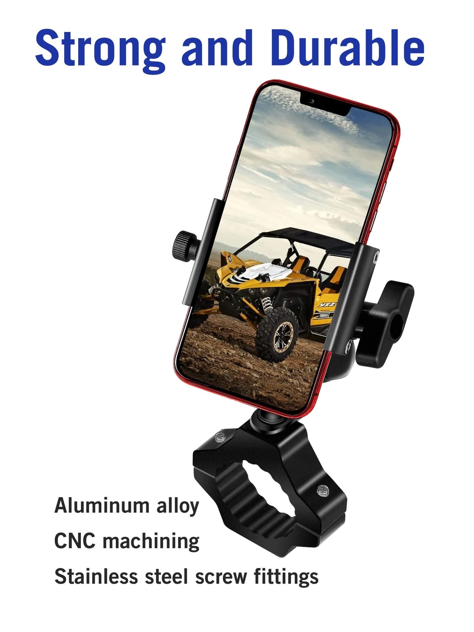 UTV Phone Holder, SXS Phone Holder Mount on 1.75