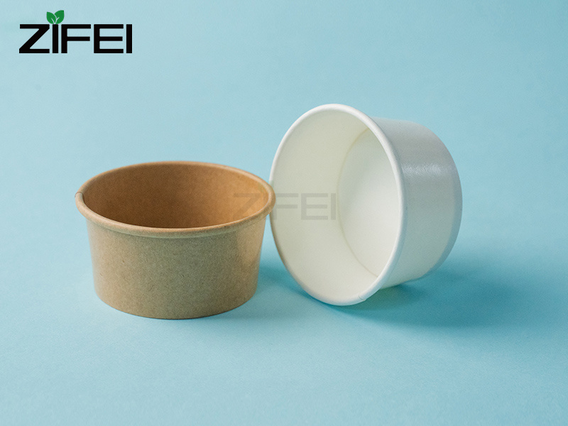 Custom logo factory price 1.5oz 2oz 3oz 4oz kraft paper sauce cups white blank hot paper tea coffee cups with lids