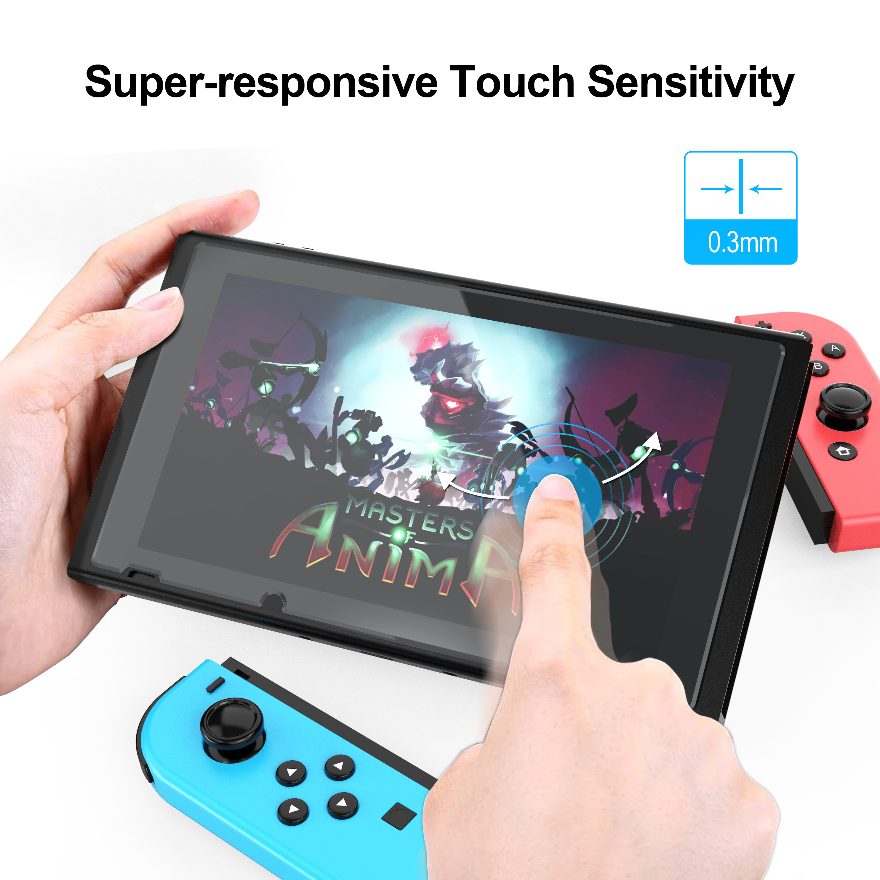 ZIFRIEND 1 Pack 9H Tempered Glass Screen Protector For Nintendo Switch Protective Film Cover For Nintend Switch NS Accessories