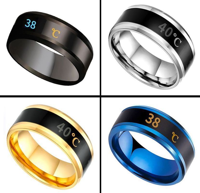 CLASSIC Smart Ring Intelligent Temperature Sensing Ring Couple Ring Hot Selling Stainless Steel Titanium Steel 4g High Quality