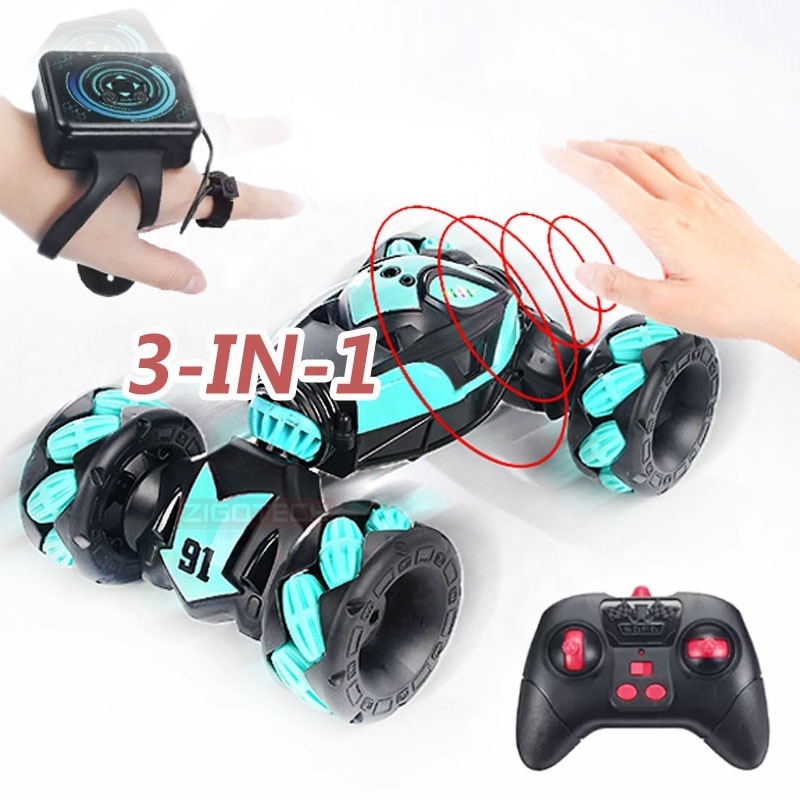 ZIGO 2 sides stunt watch sensor 4wd boy Radio r c plastic custom hand motion remote control car carro control remoto