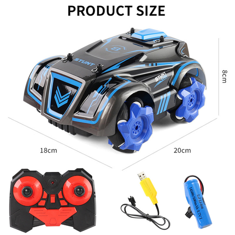 3D 4D Light 360 Rotation Stunt Tyre Racing Remote Control Toy Car RC Radio De Carro