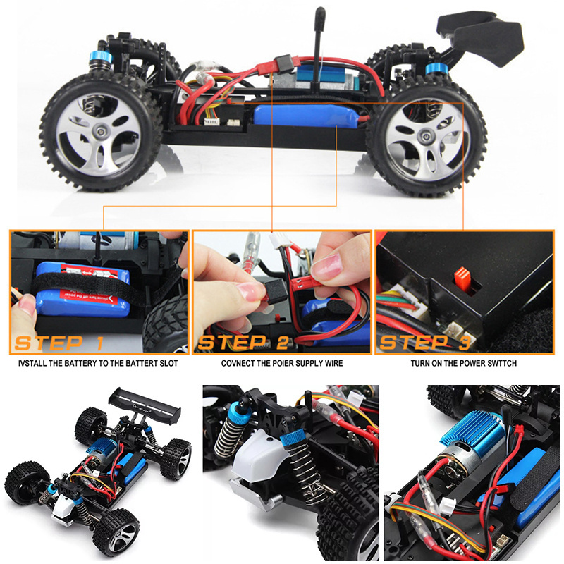 ZIGO TECH 1:18 RTR 50KM High Speed Remote Control Cars Rovan Baja Buggy Truck Toy Rc Car Electric