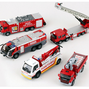 Diecast Toys Fire Model Truck Toy Vehicle Recovery Set of 5