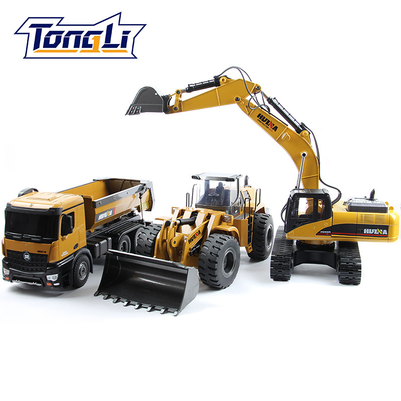 huina toys rc 1/14 excavator digger  remote control toy  dump truck  rc tipper car  outside toys wheel loader models