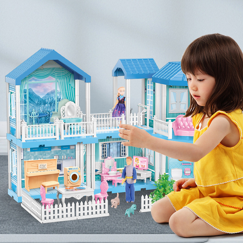 Delicate Cute Toy Doll House Furniture Princess Casa De Munecas Set For Child