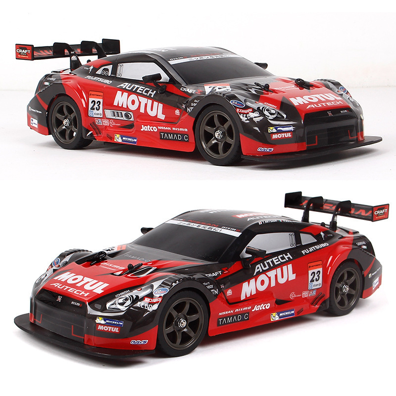 RC race car GTR Toy Model Cars 1:16 2.4g drift high speed rc car 18KM/H with removable wheels and Rechargeable Battery