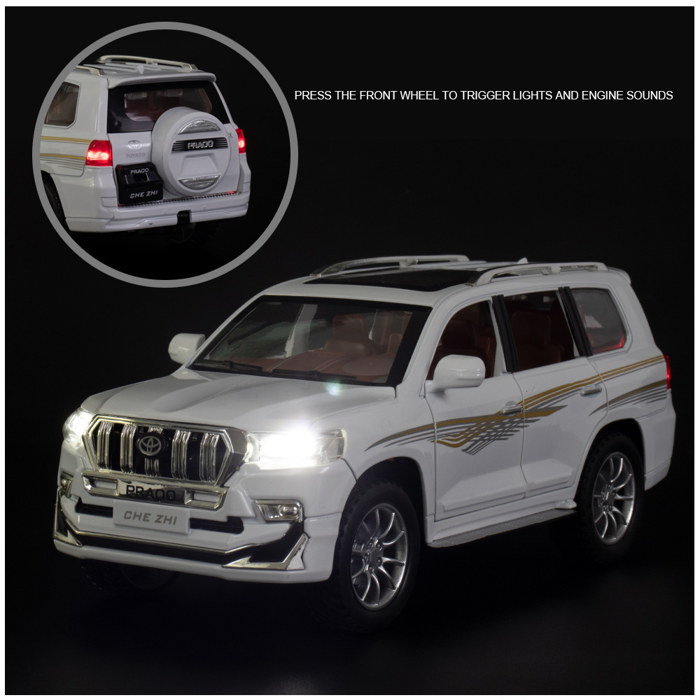 Hight quality land cruiser model car  gift for male boys toys 10 years old diecast 1/18 car