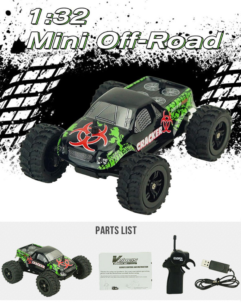 ZIGOTECH 20KM/H 1:32 Tiny Power Craze 4Wd Buggy Car Rock Crawler Mini Short Course Rc