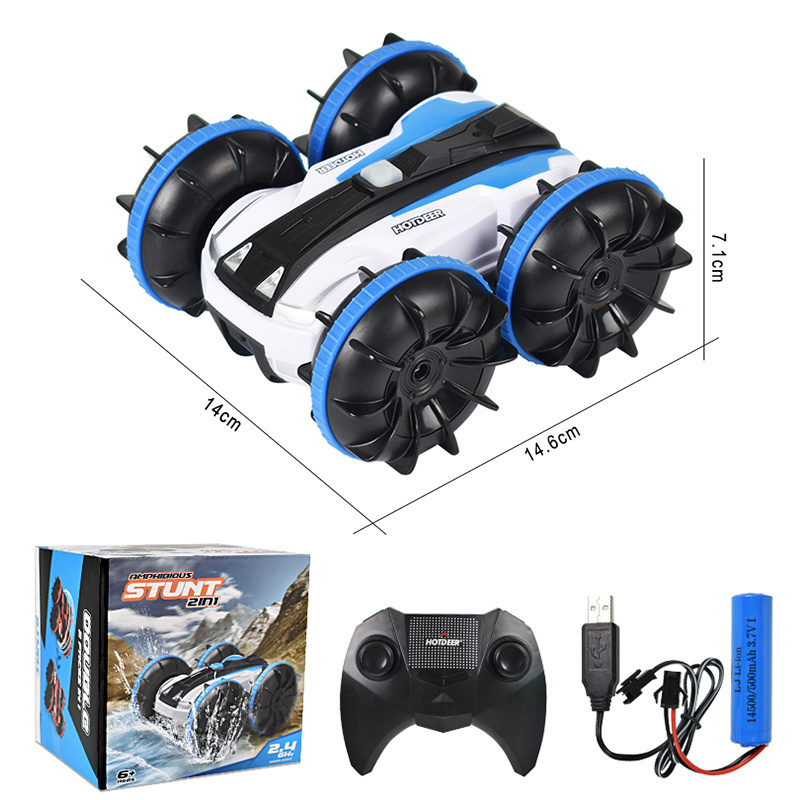 Remote Control Toys 360 Stunt Truck For 9 Year Olds Rc Land Water Boat Amphibious Rc Car