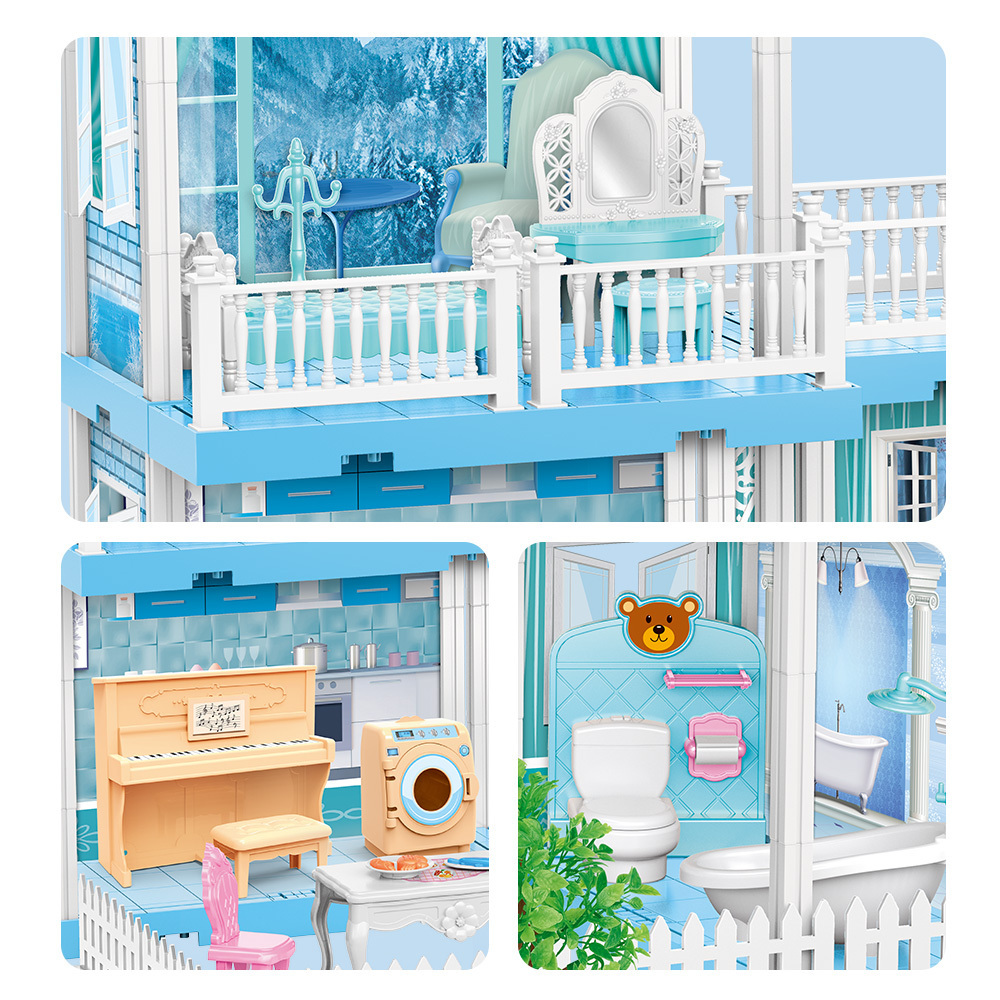 Delicate Cute Toy Doll House Furniture Princess Casa De Munecas Set For Child