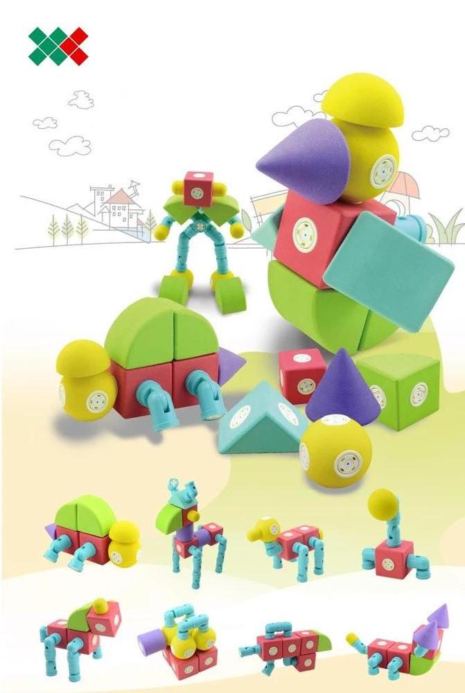 2021 Custom EVA Foam Magnetic Building Blocks Brinquedo For Kids