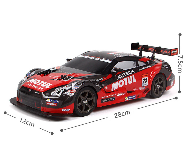 RC race car GTR Toy Model Cars 1:16 2.4g drift high speed rc car 18KM/H with removable wheels and Rechargeable Battery