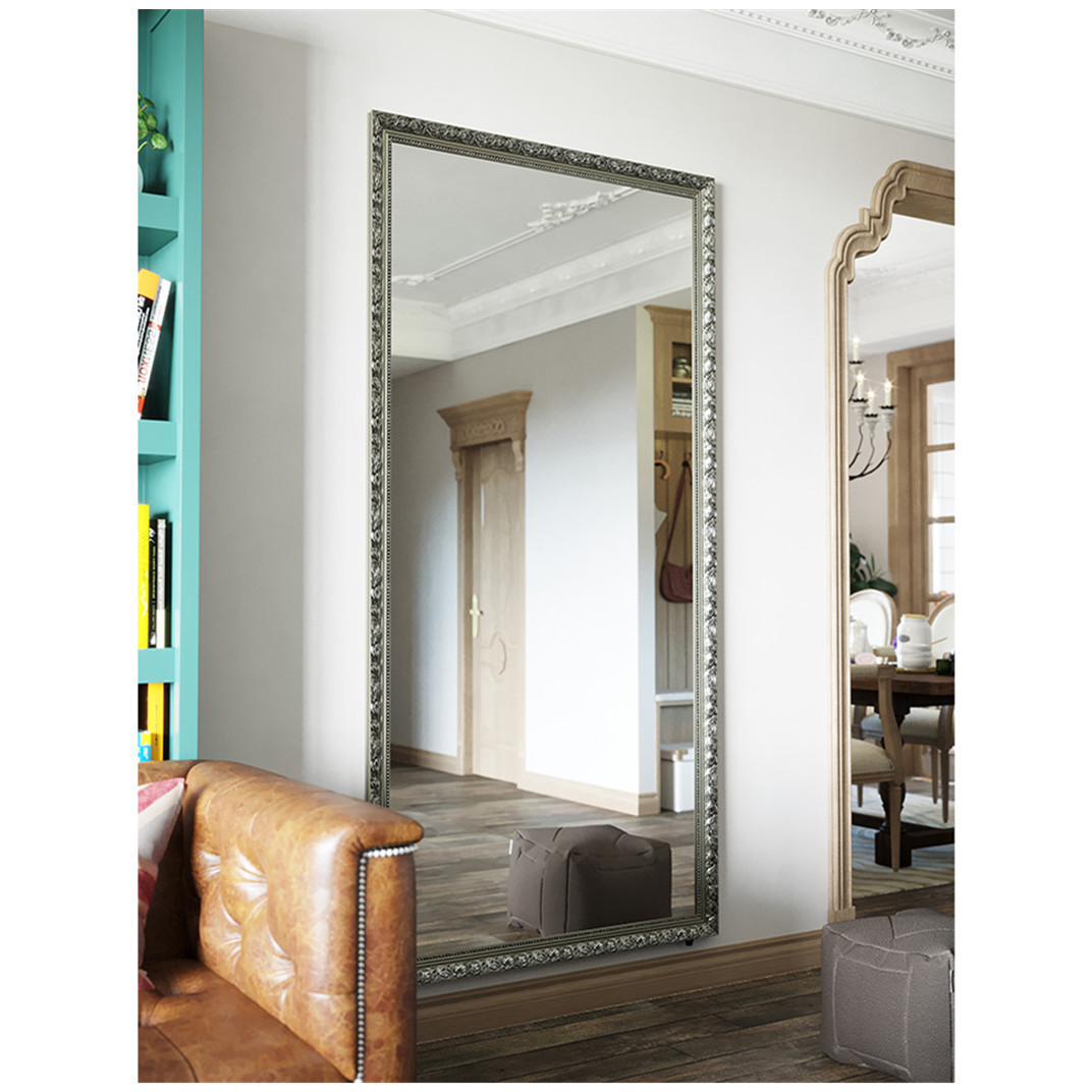 WINER M&G Solid Wood Full-length Mirror Floor-to-ceiling Mirror Bedroom Dressing Mirror