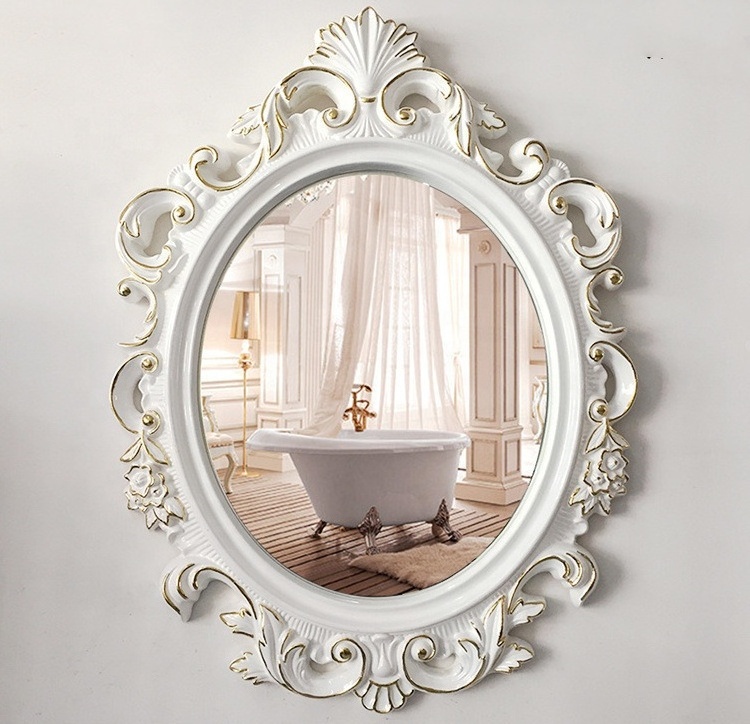 ZIHAN MIRROR popular wall hanging baroque style Silver antique decorative framed Oval mirror