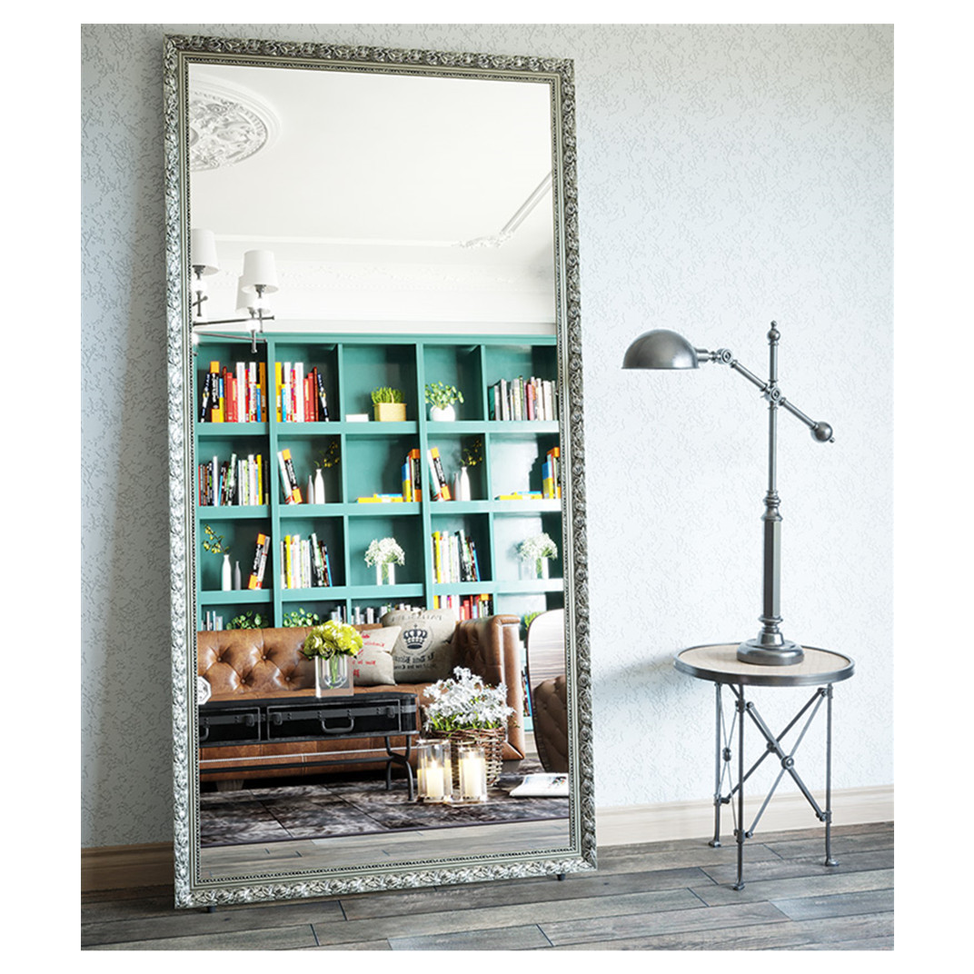 WINER M&G Solid Wood Full-length Mirror Floor-to-ceiling Mirror Bedroom Dressing Mirror