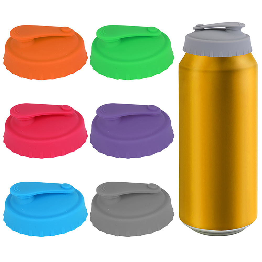 Reusable food-grade silicone beverage Can Covers for leak-proof standard silicone Can Caps Topper Silicone Soda Can Sealing Lid