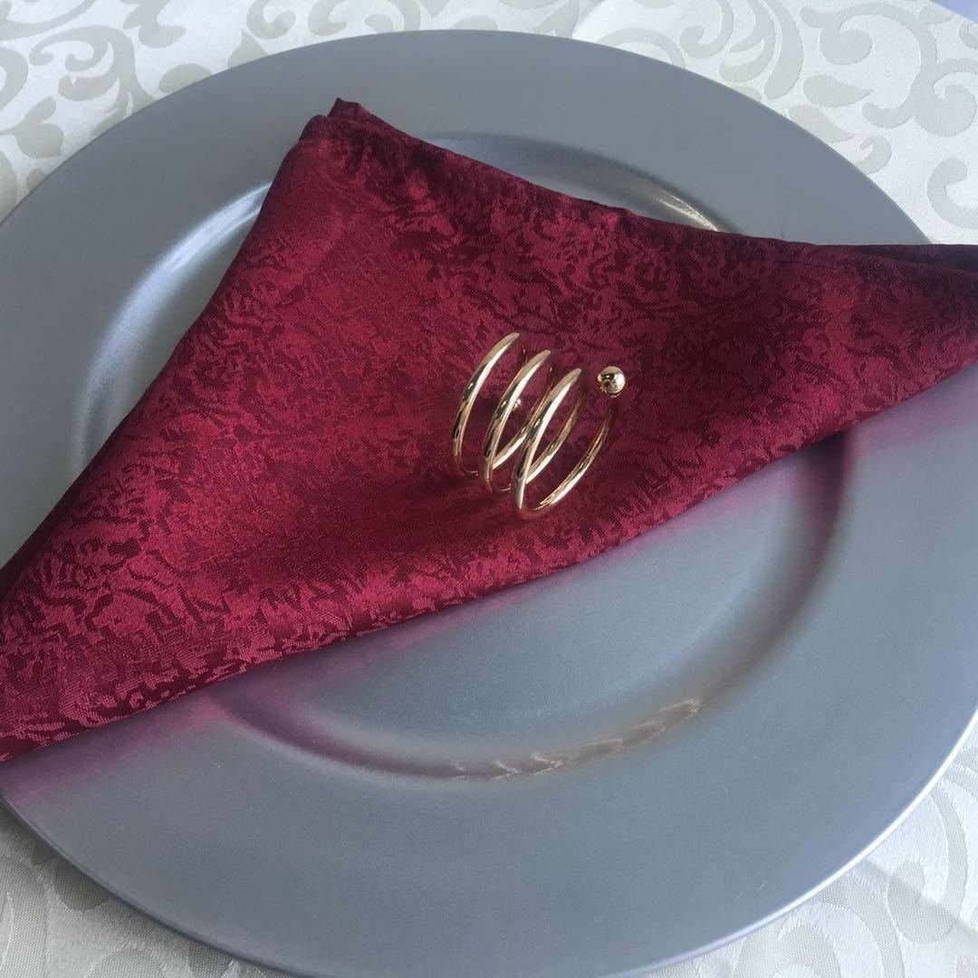 Wholesale white waterproof restaurant hotel polyester satin/cotton/ damask/ linen table napkins