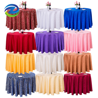 Customized polyester table cloth for wedding hotel and home decoration Easy To Clean Washable Table Cloths Covers