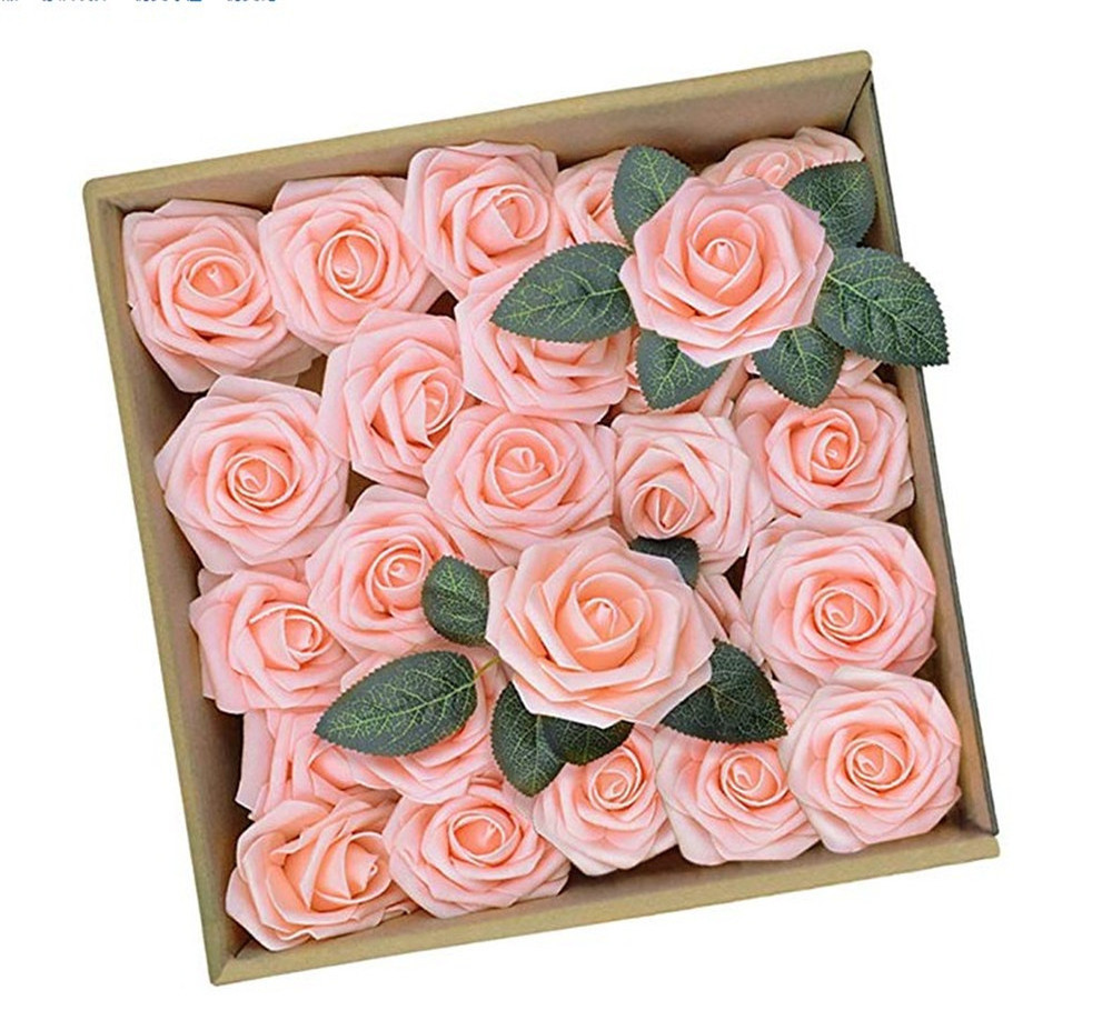 Factory direct wholesale flowers artificial plastic artificial flowers wedding decor roses