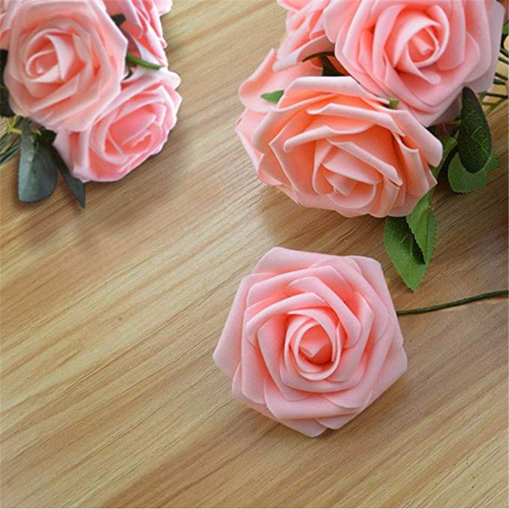 Factory direct wholesale flowers artificial plastic artificial flowers wedding decor roses