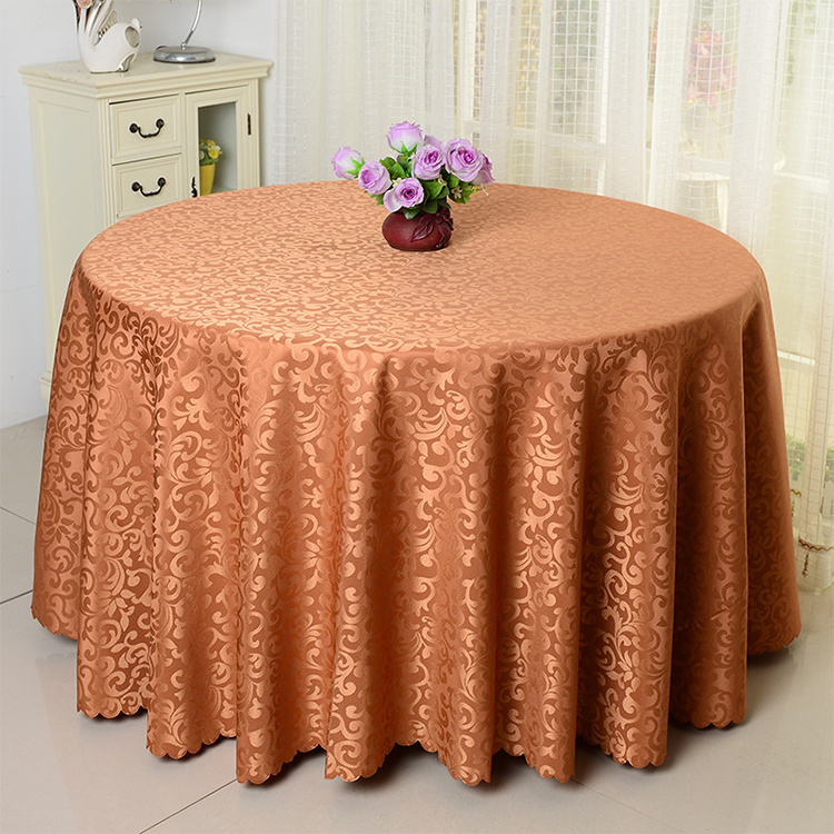 Customized polyester table cloth for wedding hotel and home decoration Easy To Clean Washable Table Cloths Covers