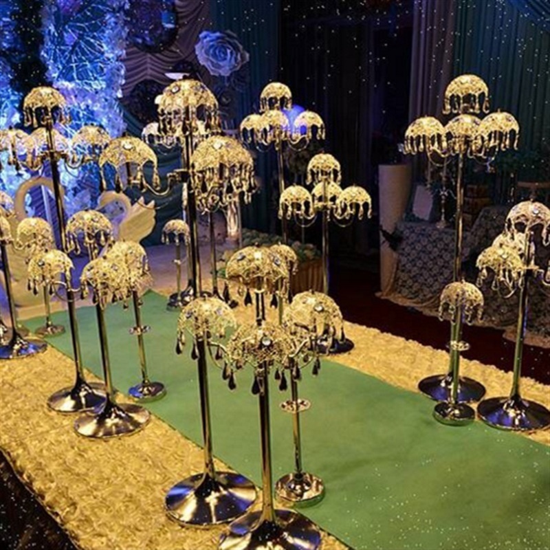 Cheap Crystal Umbrella Road Lead Centerpiece for Wedding Party Living room