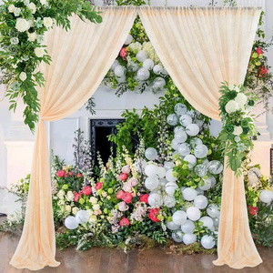 Factory Direct Wedding Stage Chiffon Curtain Backdrop Arch Drape Chiffon Fabric Swag Hanging Cloth Decorations