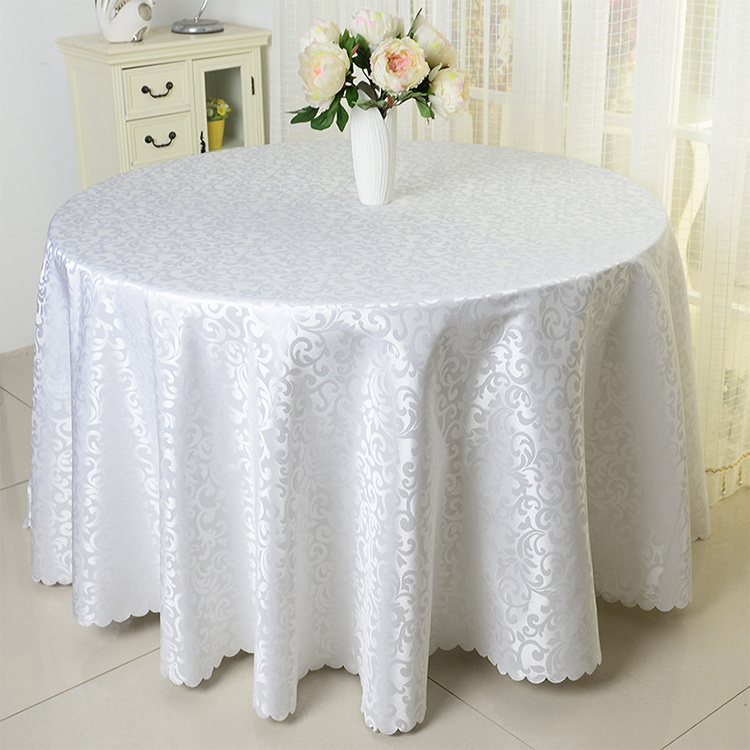 Customized polyester table cloth for wedding hotel and home decoration Easy To Clean Washable Table Cloths Covers