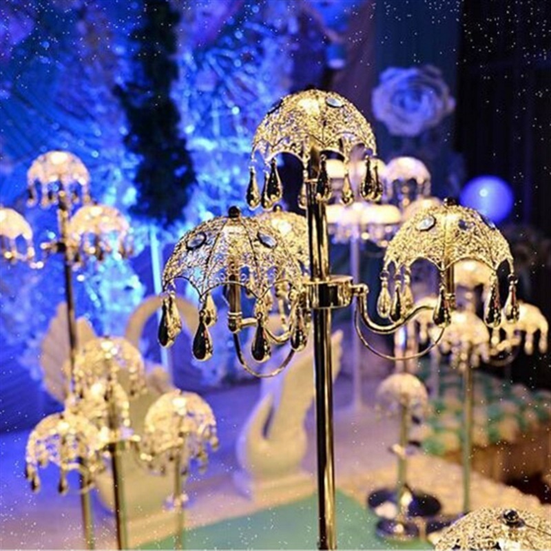 Cheap Crystal Umbrella Road Lead Centerpiece for Wedding Party Living room