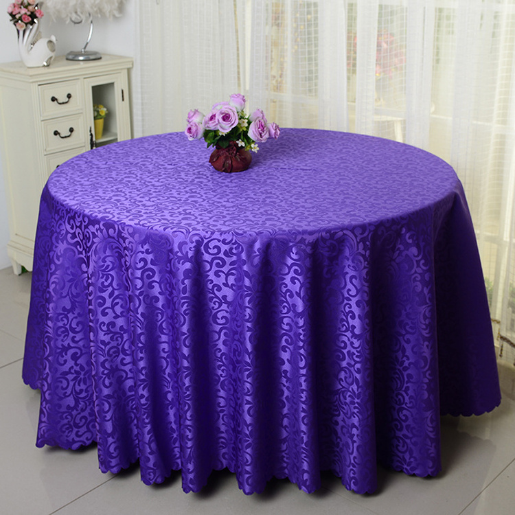 Customized polyester table cloth for wedding hotel and home decoration Easy To Clean Washable Table Cloths Covers