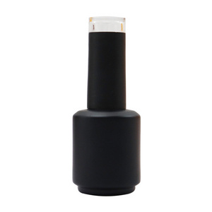 Custom OEM ODM Unique 3ml 5ml 7ml 9ml 10ml 15ml Matte Black White Empty Glass Packaging Gel Nail Polish Bottle With Cap Brush