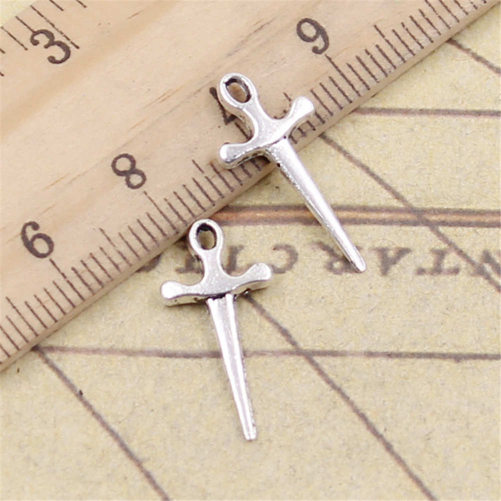 Charms dagger sword 21x10mm Tibetan Silver Color Pendants Antique Jewelry Making DIY Handmade Craft