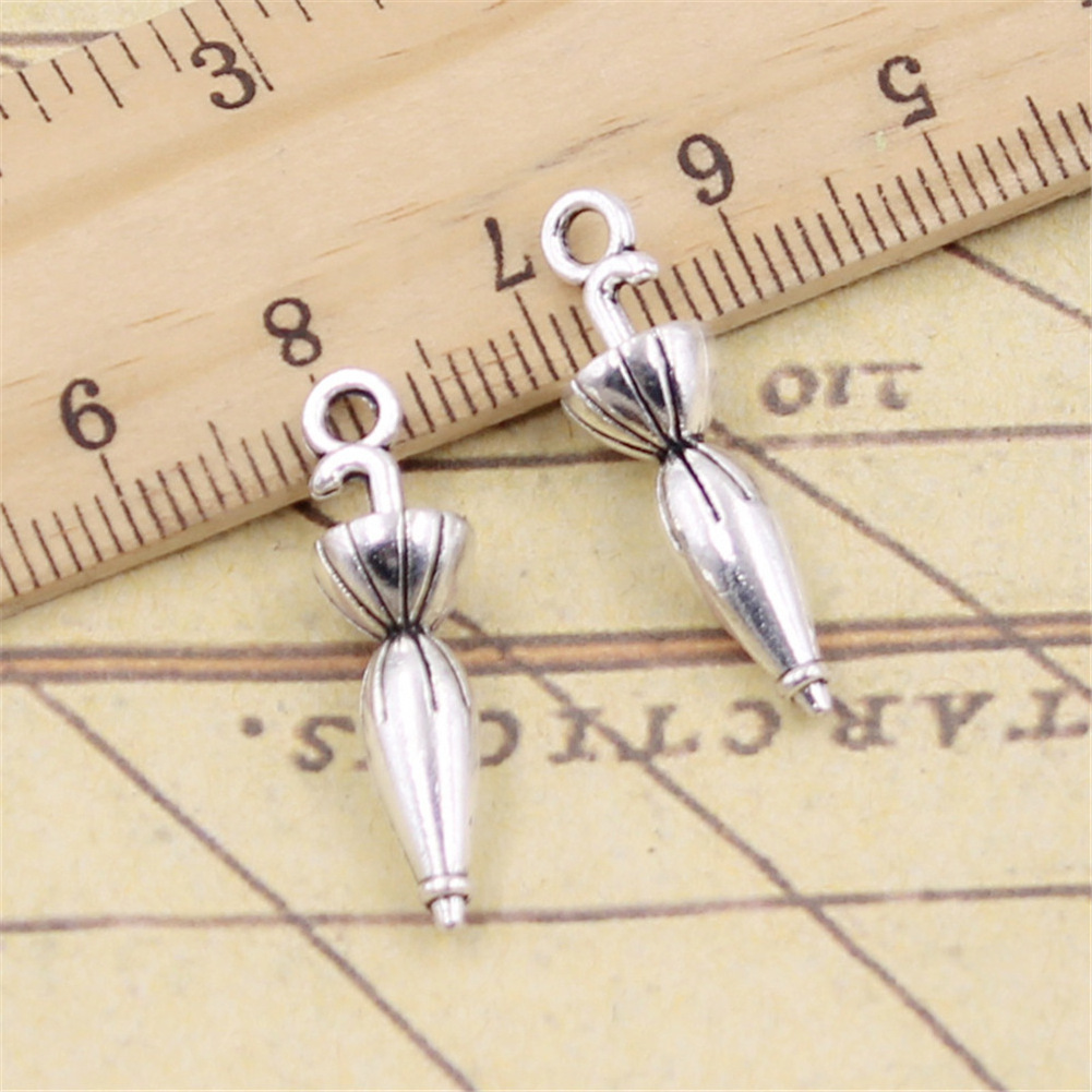 Charms umbrella 7x27mm Antique Silver Color Pendants Making DIY Handmade Tibetan Finding Jewelry