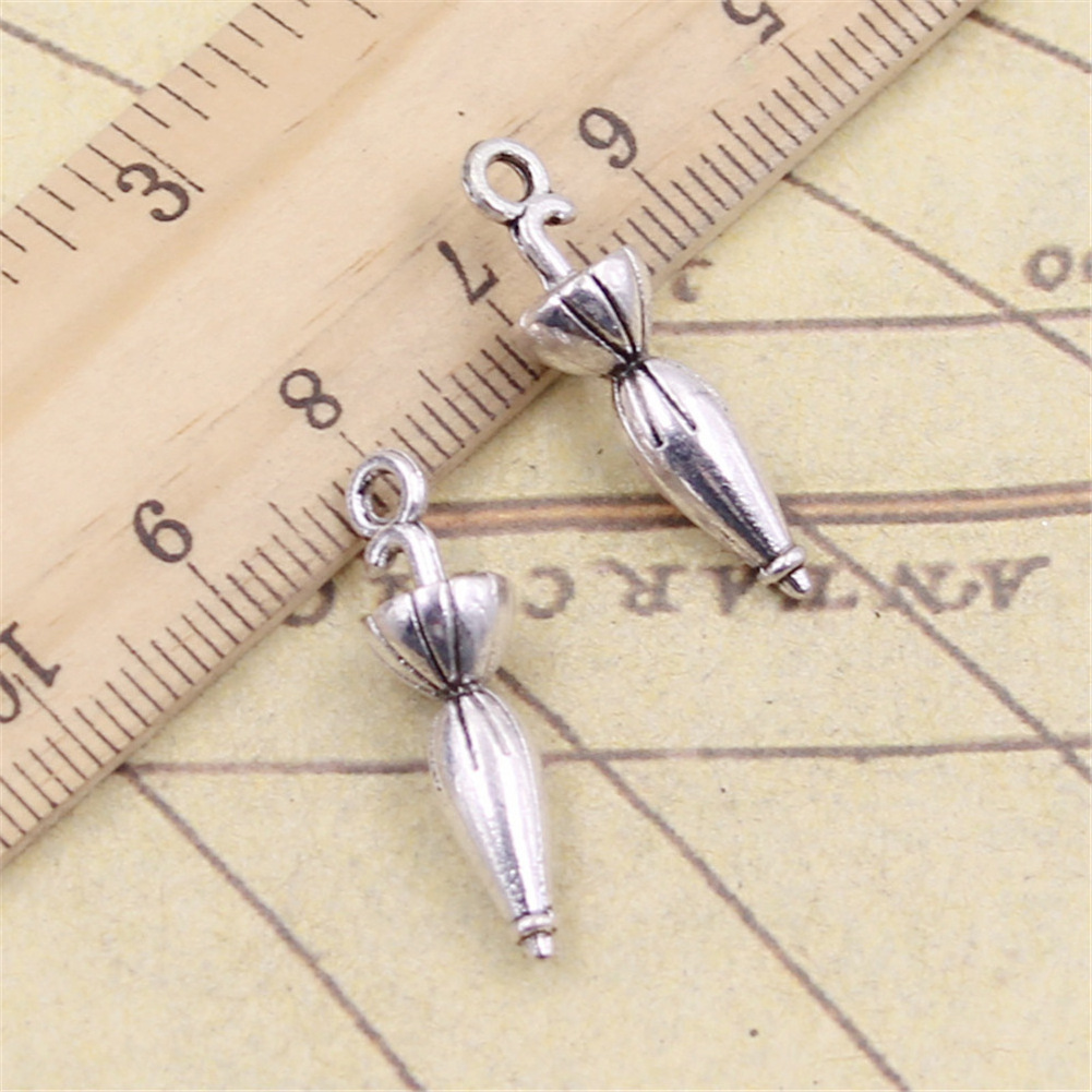 Charms umbrella 7x27mm Antique Silver Color Pendants Making DIY Handmade Tibetan Finding Jewelry