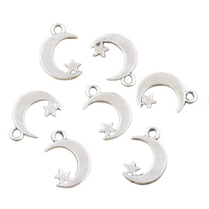 Charms moon star 17x11mm Tibetan Silver Color Pendants Antique Jewelry Making DIY Handmade Craft